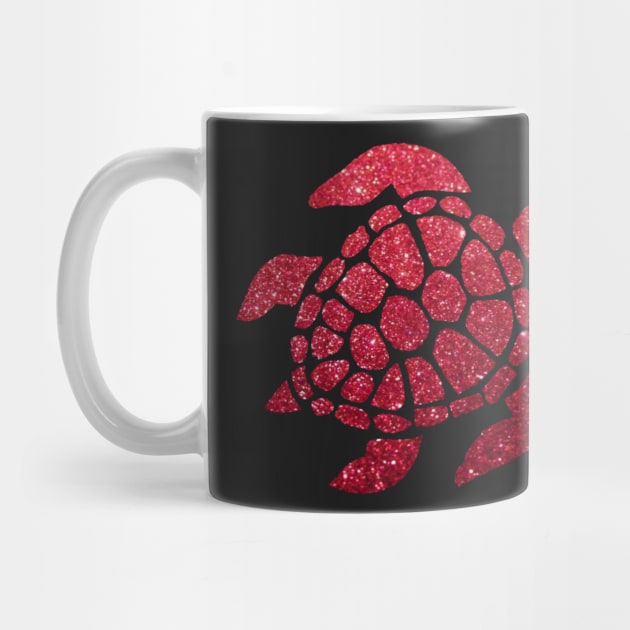 Red Faux Glitter Turtle by Felicity-K